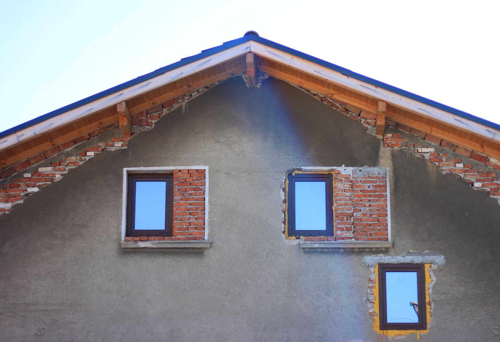 Facade of house exterior, renovation